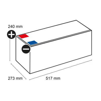 Baterie 12 v 225ah 517x273x212 BANNER SHD