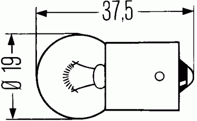 Bec cireasa 24V 10W R10W