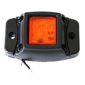 Lampa laterala LED portocalie, baza cauciuc