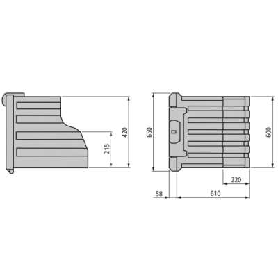 Lada scule SCHMITZ B600xH420xT610