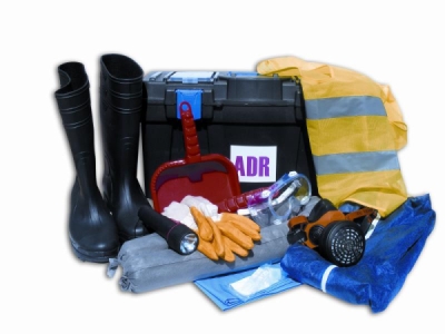 Trusa ADR tip 20 801 Continut: ochelari protectie manusi PVC echipament de protectie lejer