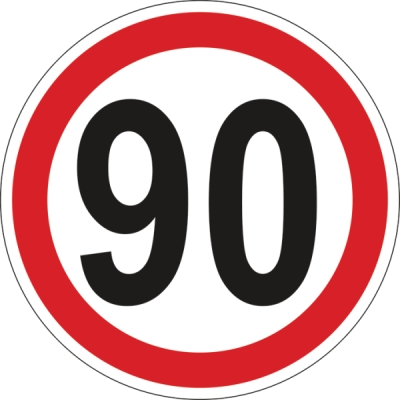 Autocolant limita viteza 90km/h