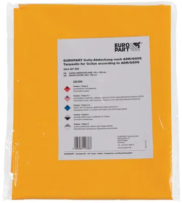 Prelata protectie canal 1000x1000mm Kl.3.4.5.6.8+9 rot ADR/GGVS