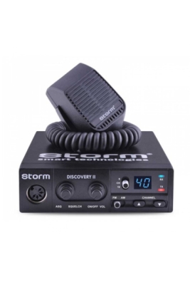 Statie Discovery II 4W,tehnologie SMD., moduri AM/FM Autoscquelch.control Squelch, memoria ultimului canalfolosit,135 canale, canal urgenta 9/19,display led albastru, moduri Europa/Rusia,indicator emisie/recee iesire difuzor,in Romania se foloseste pe banda E
