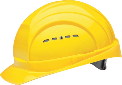 Casca protectie galbena in 4 puncte