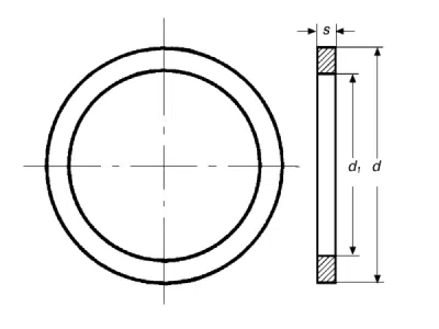 Saiba cupru DIN 7603-A 10x16x1.0