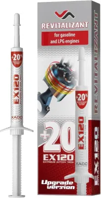 XADO REVITALIZANT EX120 for gasoline and LPG engines (box, syringe 8 ml)