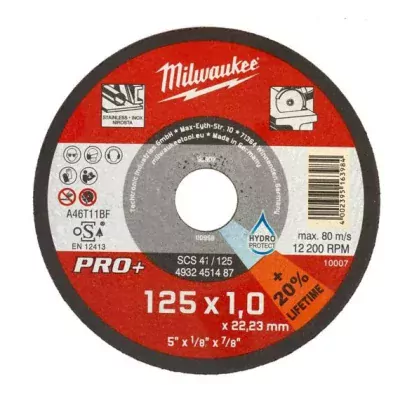 MILWAUKEE 4932451487 řezný kotouč 125*1*22,2mm, ocel, nerez
