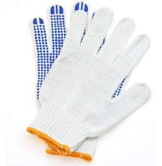 AMTRA Pracovní rukavice s tečkami - na povrchu dlaně. 25% polyester, 75% bavlna. 96-006 Ean: 5905694010883