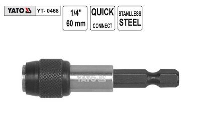 Držák bitů YATO s rychloupínací 60mm, 1/4" YT-0468
