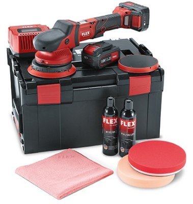 Aku excentrická leštička FLEX 18V, XFE 15 150 18.0-EC/5.0 P-Set 461.237