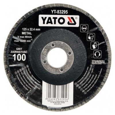 Yato Kotouč lamelový korundový 125 x 22,2 mm vypouklý brusný P120 YT-83296