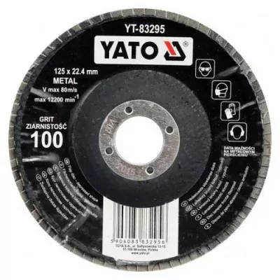 Yato Kotouč lamelový korundový 125 x 22,2 mm vypouklý brusný P60 YT-83293