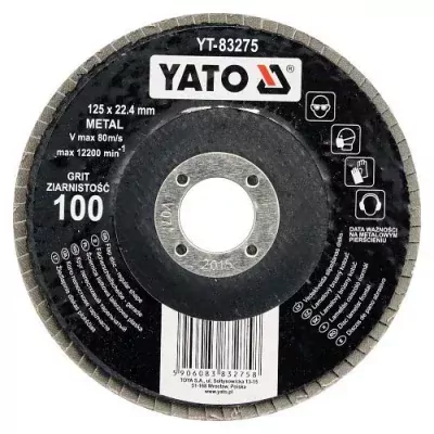 Yato Kotouč lamelový brusný na kov 125x22,4mm P60 YT-83273