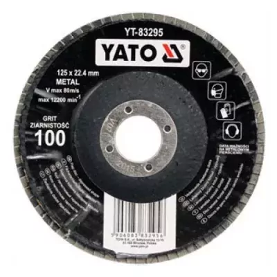 Yato Kotouč lamelový korundový 125 x 22,2 mm vypouklý brusný P100 YT-83295
