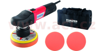 Leštička excentrická KUNZER 950 W, regulace otáček 2000-6400 ot./min, včetně kotoučů a tašky
