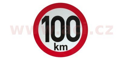 OMEZENÍ RYCHLOSTI 100 KM RETROREFLEXNÍ PRŮMĚR 150 MM (NA PŘÍVĚSY)
