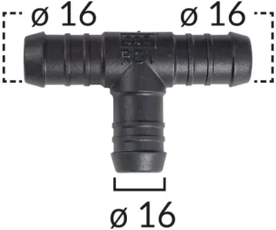 T-kus 16x16x16mm sada 5 ks