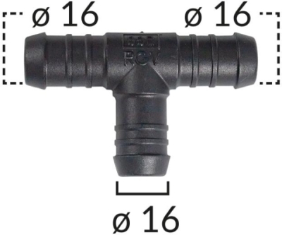 T-kus 16x16x16mm sada 5 ks