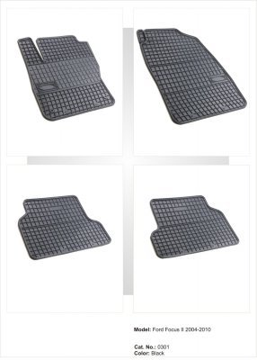 Gumiszőnyeg fekete 4 részes FG0301