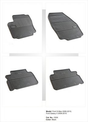 Gumiszőnyeg fekete 4 részes FG0304