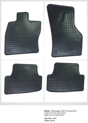 Gumiszőnyeg fekete 4 részes FG0397