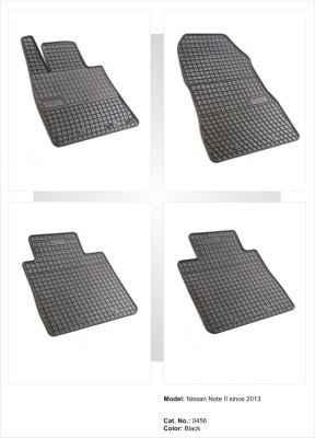 Gumiszőnyeg fekete 4 részes FG0456