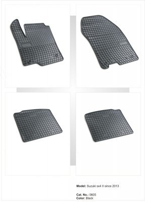 Gumiszőnyeg fekete 4 részes FG0605