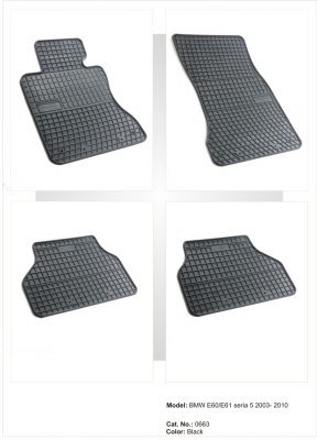 Gumiszőnyeg fekete 4 részes FG0663