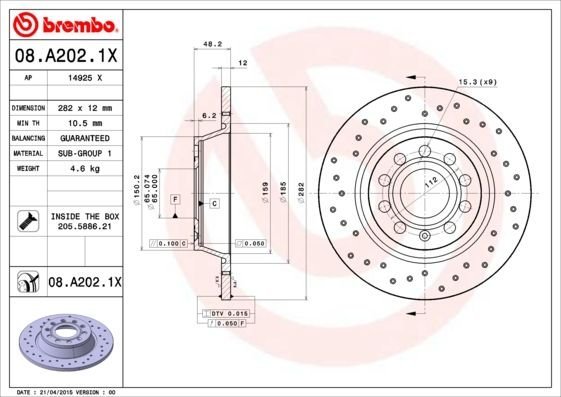 Brembo Xtra féktárcsa