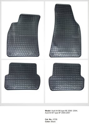 Gumiszőnyeg fekete 4 részes FG0729