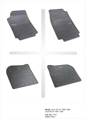 Gumiszőnyeg fekete 4 részes FG0731