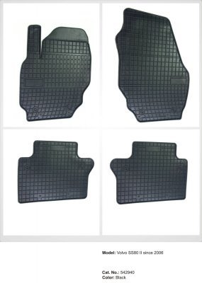 Gumiszőnyeg fekete 4 részes VOLVO S80 II 2006-/ V70 II 2006- / XC70 2006- FG542940