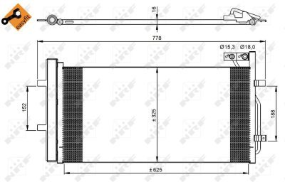 Condensator, climatizare NRF 350029