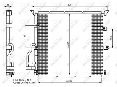 Condensator, climatizare NRF 35586