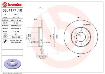 Disc frana BREMBO 08.4177.10