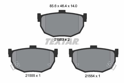 Set placute frana TEXTAR 2155301