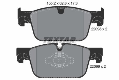 Set placute frana TEXTAR 2209801