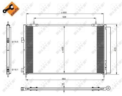 Condensator, climatizare NRF 350222