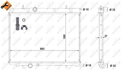 Radiator, racire motor NRF 58312