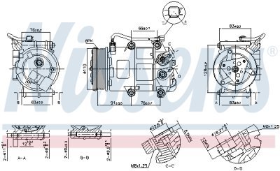 Compresor, climatizare NISSENS 890655