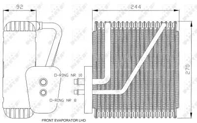 Evaporator, aer conditionat NRF 36045