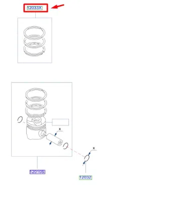 Set segmenti piston (std) ORIGINAL RENAULT 120330783R