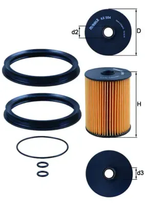 Filtru combustibil MAHLE KX 504D
