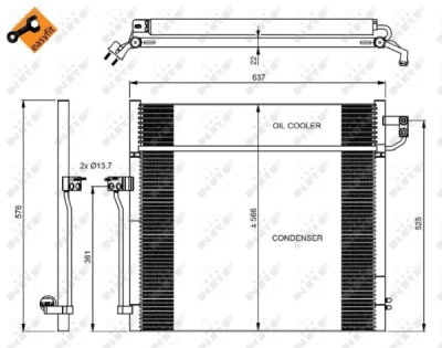 Condensator, climatizare NRF 350080