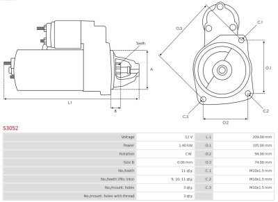 Demaror AS-PL S3052