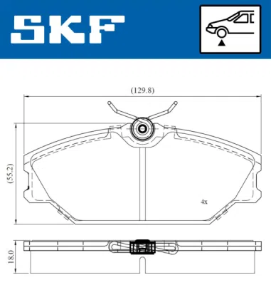 Set placute frana SKF VKBP 80211