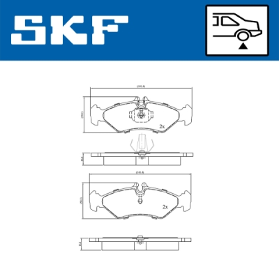 Set placute frana SKF VKBP 90485
