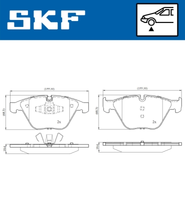 Set placute frana SKF VKBP 80159