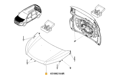 Capota motor ORIGINAL RENAULT 651002144R